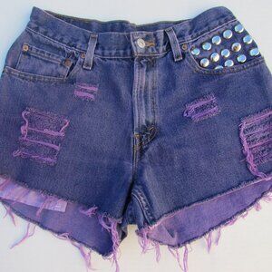 Woman's custom jean shorts